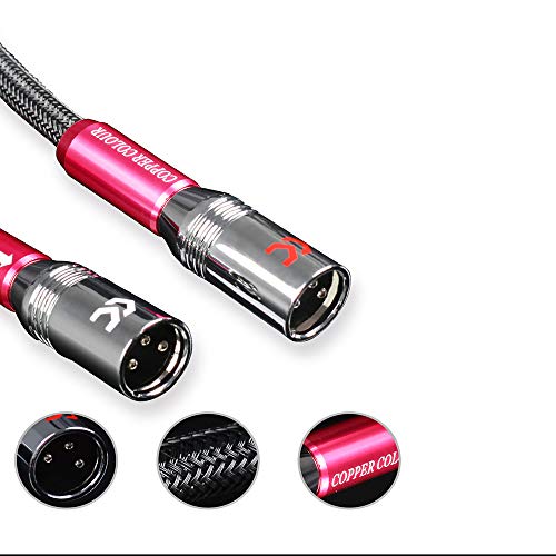 Меден цвят Whisper-SE Тефлон OCC Аудиофильский кабел XLR За двойки Усилватели 1,5 м (4,92 метра)