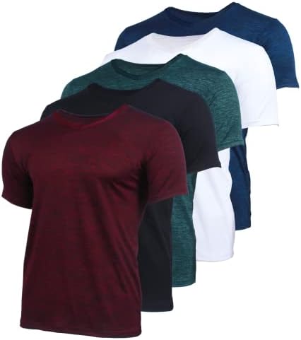 Мъжки t-shirt BROOKLYN VERTICAL от 5 опаковки с V-Образно деколте, Бързосъхнеща, Впитывающая влага, за активни спортни изяви