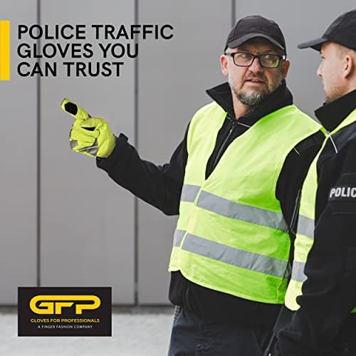 Ръкавици за професионалисти 470 Ръкавици повишена видимост - Пътнически ръкавици за лично ползване и полицията, Жълта найлонова