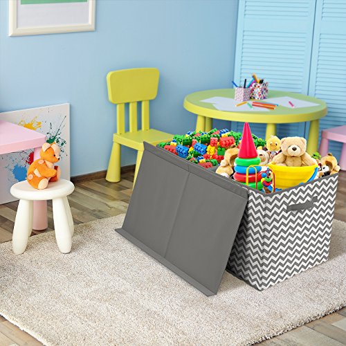 Сандък за детски играчки, Sorbus с панти капак, Детско Складное Хранилище за детска Игрална стая, кабинет, Домашни организация,