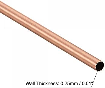 uxcell Кръгла Медна Тръба 4,5 mm OD 0,25 мм и Дебелина на стената 200 мм Дължина на Тръбите Тръба 3 бр.