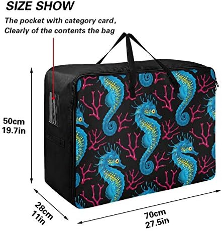 N/A Чанта за съхранение на дрехи, Легла за Завивки, Големи Голям Чанта-Органайзер под формата на Морско Конче, Розов Корал,