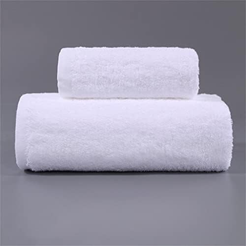 KLHHG Бяла кърпа от чист памук, Кърпи за баня, комплект от 2 теми, за увеличаване и удебеляване, Меко пушистое Голяма кърпа (Цвят: A, размер: както е показано)