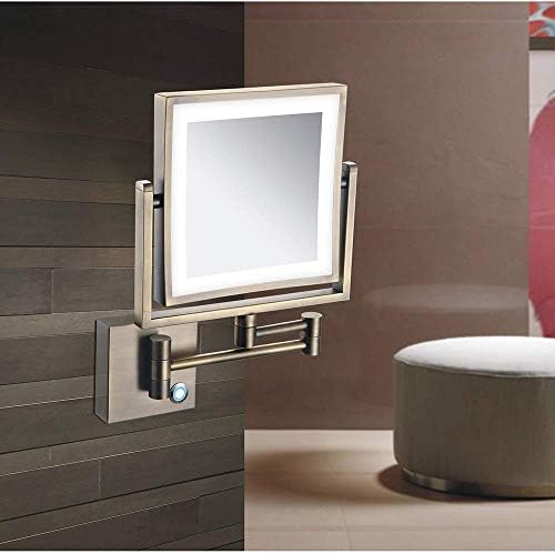 LIANXIAO - Стенни Тоалетни Огледала за грим, Тяло, с докосване на ключа, Двустранно огледало за бръснене в банята с увеличение