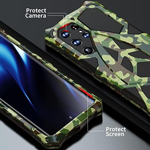за Samsung S23 Ultra case твърда Метална броня, която е съвместима с Galaxy S23 Ultra 5G 2023, калъф за телефон, чифт винтове
