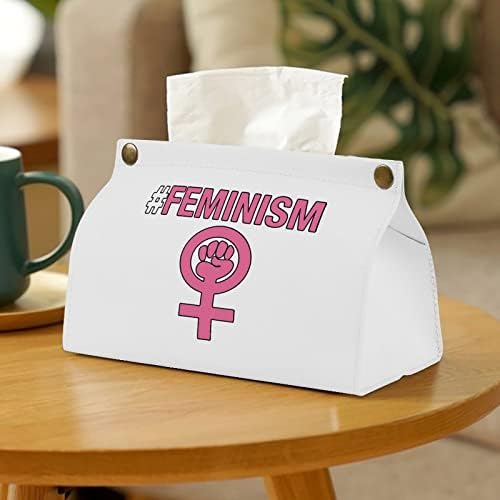 Феминизъм Кутия За Салфетки Покриване на Съвременните Кърпички От Изкуствена Кожа Държач за Кърпички за Кола Баня Нощни Шкафчета