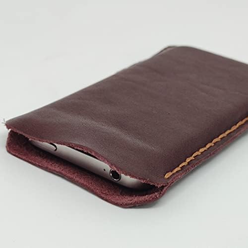 Чанта-кобур от естествена кожа за Xiaomi Redmi 10X5G, Калъф за вашия телефон ръчна изработка от естествена кожа, Кожен Калъф-чанта за носене