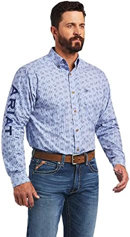 Риза Класически Cut От Еднакво кепър лента през ARIAT-Мъжки Риза с копчета в западен стил с Дълъг ръкав
