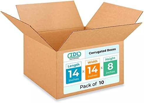 Гофрирани опаковъчни транспортировочные кутии IDL среден размер 14 L x 14W x 8H (опаковка от 10 броя) – най-Добрият избор трайни опаковъчни