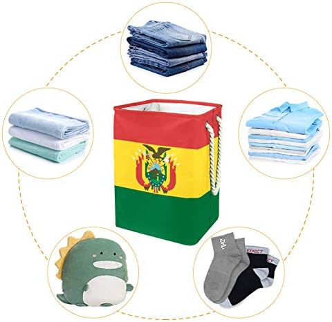 Unicey Знаме на Боливия Голяма Кутия За съхранение на Сгъваема Кошница за дрехи, за Бебешки Кошници и Детски стаи