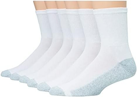 Мъжки чорапи Hanes FreshIQ Със защита От миризмата на Double Tough Crew Socks 6 Чифта В опаковка