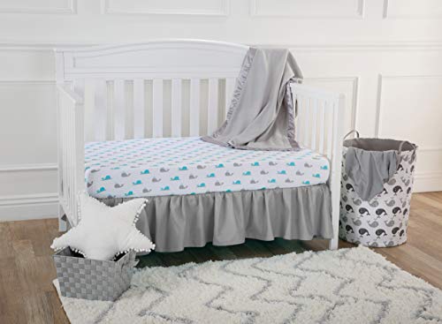 Комплект спално бельо American Baby Company за бебешко легло от 3 теми, Аква Кит, за момчета и Момичета