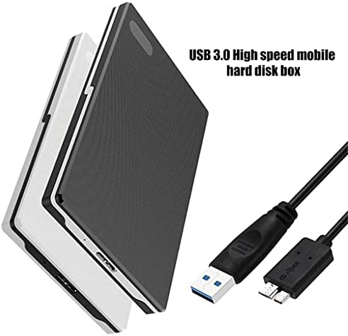 JAHH Външни твърди дискове Калъф за твърд диск 2.5 USB 3.0-Тънък SATA SSD Твърд диск, Зарядно устройство Корпус Високоскоростен Мобилен твърд диск с Висока скорост (Цвят: B)