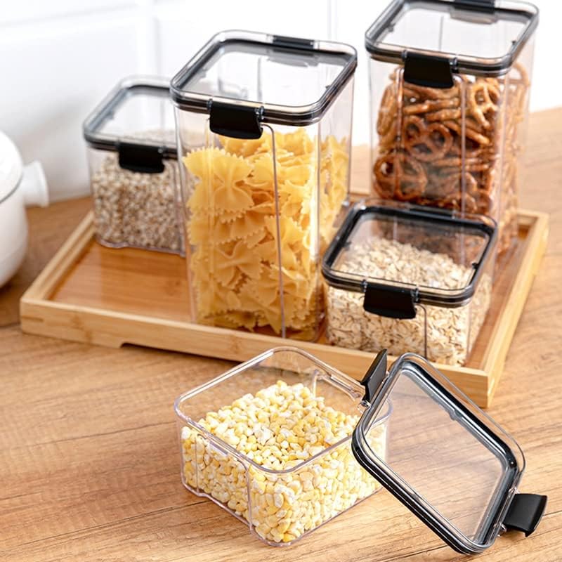 PDGJG Контейнер за съхранение на храна Пластмасов Кухненски Хладилник Кутия за тестени изделия Банка за съхранение на няколко зърна (Цвят:
