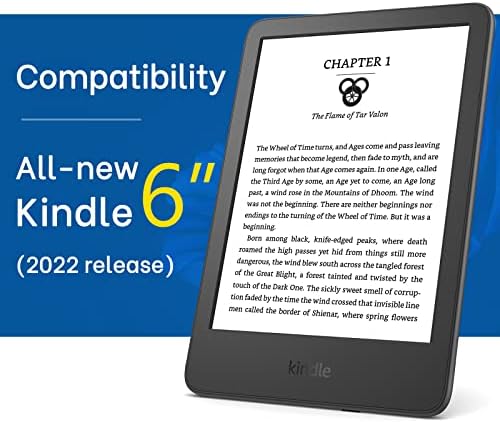 Прозрачен калъф CoBak за 6 Kindle 11-то поколение 2022 - ултра тънък Прозрачен калъф от мек TPU, лека и здрава защита