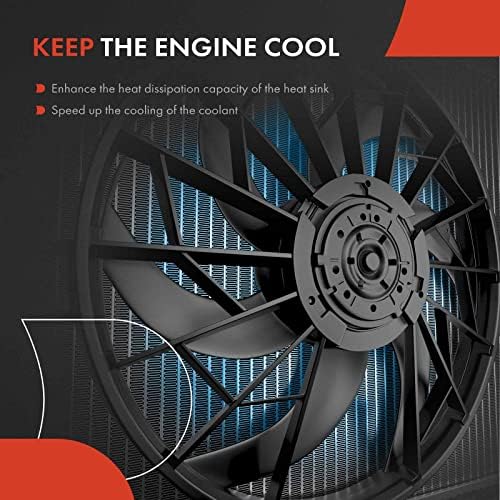 Вентилатор за охлаждане на радиатора на двигателя A-Premium в събирането е Съвместим с Ford C-Max CMax 2013-2018, L4 2.0 L, Замени