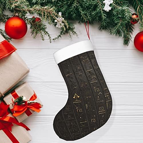 Коледни Чорапи YILEQUAN 18 Инча, Класически Чорапи с Древнеегипетским символ на тях, Класически Чорапи за Семейна Почивка,