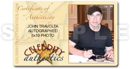 Снимка от благородния метал с размер 8х10 мм с автограф на Джон Траволты