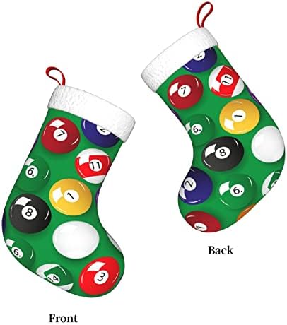 Waymay Цветни Билярдни Топки Коледа На Отглеждане 18 Инча Коледен Окачен Чорап Класически Празнични Украси Чорапи