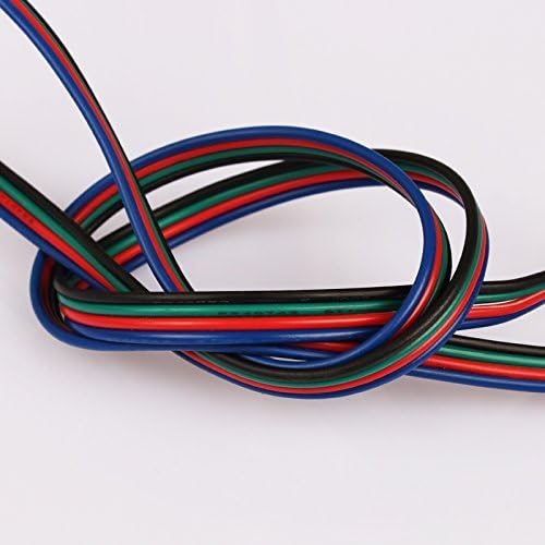 MORELIGHT 4 Цвята RGB Led Тел Кабел 4Pin удължителен кабел за led лента RGB 3528 SMD 5050 (330 ФУТА)