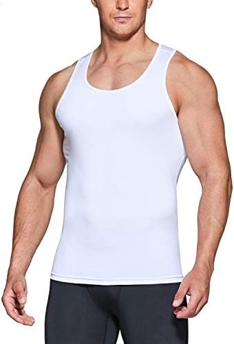 Мъжки Спортни Компресиране Риза Без ръкави TSLA в опаковки от 1 или 3 позиции, Основен Слой За практикуване на Хладно Сухо спортове, Бягане,
