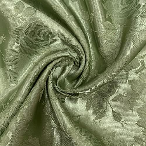 Нови тъкани Daily Kayla Светло Маслинова Тъкан от Полиестер с Цветен Модел, Жаккардовая Брокат, Сатен Плат by The Yard - 10004 Зелен