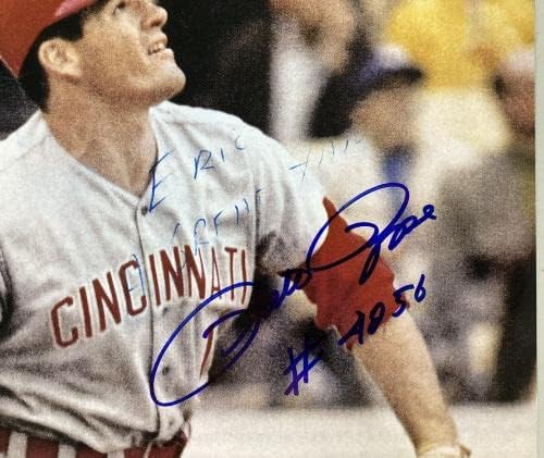 Снимка с автограф Пита Роуза 16x20 на червената илюстрирана корица С автограф 4256 С надпис TPG - Снимки на MLB с автограф