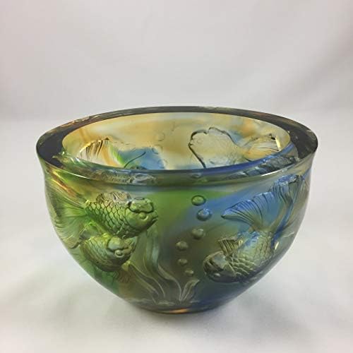 Нова купата със съкровището и за златни рибки Golden таймс /аквариум за риби, Цветно стъкло с глазура (Liuli Crystal Glass)