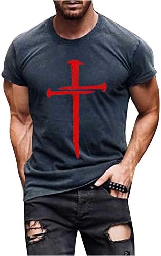 XXBR Мъжки солдатские тениски с къс ръкав, 2022 Нови летни улични Тениски с образа на Кръста на Исус и Лъв, спортни Тениски