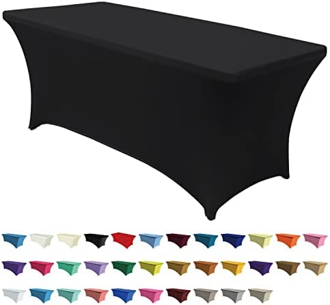 ABCCANOPY на Кутията на масата от ликра 6 фута. Облегающая Покривка от полиестер 30 + Цветове, Покриващи Масата от Еластична Ликра-Плотове