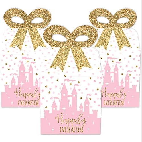 Голяма точка за щастието в Короната на малка принцеса Квадратни Подаръчни кутии за подаръци - Розово-златни кутии Подарък за детската