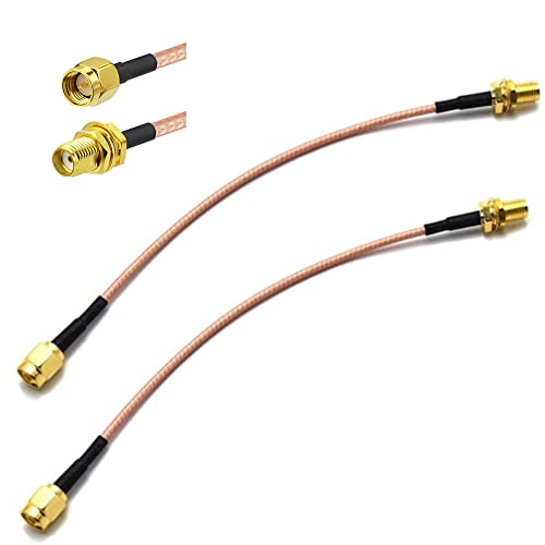 TREADALT-TEC 2 бр. Определяне на SMA за подпорната стена, за да SMA Plug RG316 Антена удължителен кабел, Съвместими с 4G LTE Рутера Клетъчна