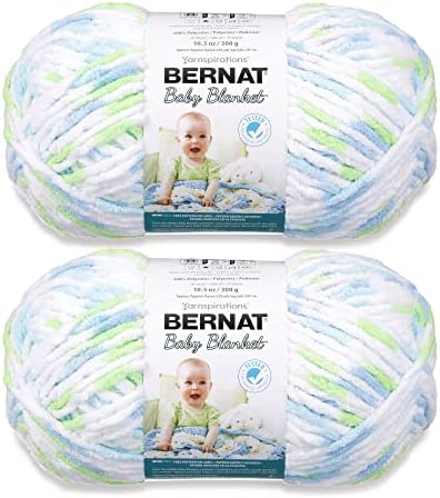 Прежди за детски одеала Bernat със забавни щампи - 2 опаковки по 300 г / 10,5 грама - Полиестер - 6 Супер насипно състояние - 220