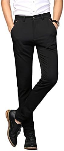 Проверени и Обикновен Мъжки Панталони-участък-рокли Slim Fit Skinny Suite Pants