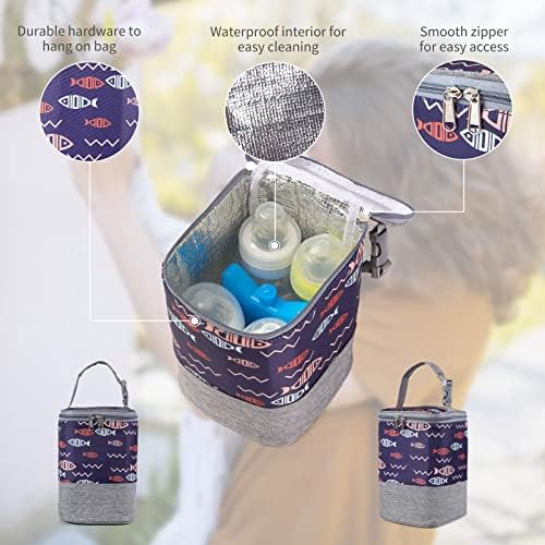 Чанта за бебешки бутилки GOGOSO с интеркулер за пакети с лед - Изолирано Чанта-тоут за работещи майки, Чанти-охладители кърма с капацитет