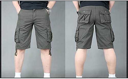 Maiyifu-GJ Мъжки Леки къси Панталони с много Джобове Свободно, Намаляване, Ежедневни Памучни Шорти-Карго, Улични Тактически Летни Къси Панталони