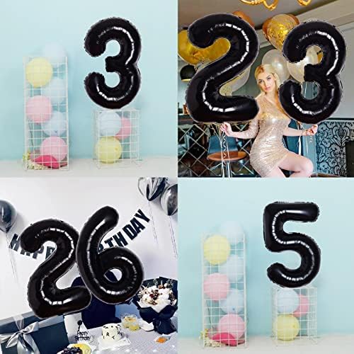 40-Инчов Гигантски Черен балон с номер 2, Балони с номера от гелиевой майларовой фолио за парти по случай рожден Ден, Декорация