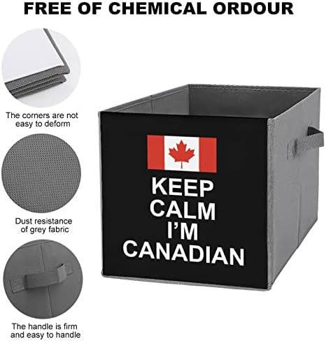 Успокой се, аз съм Канадец, Сгъваеми Кутии За Съхранение, Органайзер за Кубчета, Модни Тъканни Кутии За Съхранение, Поставяне,
