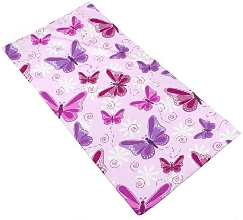 Пурпурно Кърпа страна на пеперудата Наградата Кърпи Плат измиване Washcloth Хавлии за спа хотели и баня