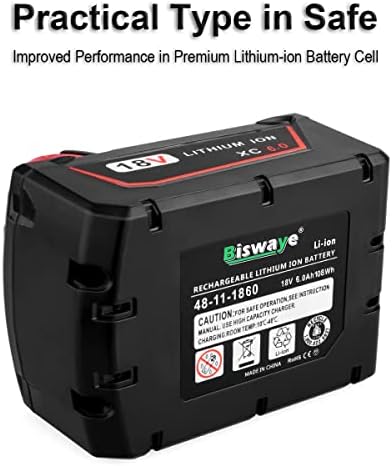 Адаптер за батерията Biswaye V6, който е съвместим с батерията Milwaukee M18, за смяна на Дайсън, бързо зарядно устройство, съвместимо с акумулаторна батерия Milwaukee M18, 2 комплек?