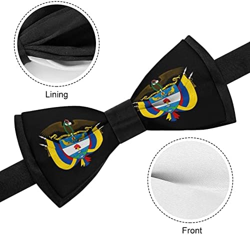 Мъжки Предварително Обвързани Вратовръзки-пеперуди FORSJHSA с Националните символи на Колумбия, Регулируема Вратовръзка-нов принтом