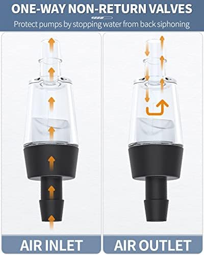 Обратни Клапани Аквариумного Въздушна Помпа Pawfly Пластмасов Едностранно Обратен Клапан за Аквариум с Риби