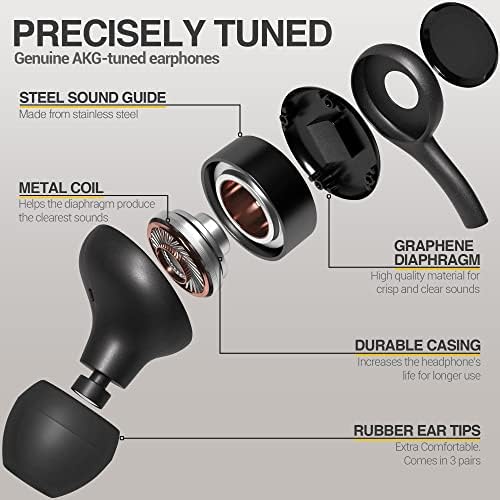 Слушалки с кабел SAMSUNG AKG Оригиналните слушалки в ушите 3,5 мм, с дистанционно управление и микрофон за музика, разговори,