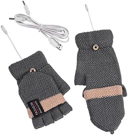 Qvkarw за мъже, Подходящи Топли Зимни дамски Ръкавици, ръкавици и лаптоп с топъл USB, Зимни Спортни съоръжения, Туризъм Облекла за жени (тъмно