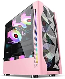 Leslied Нов Розов PC Игри със среден корпус ATX, USB 3.0 за Киберспортивных игри, Офис Настолна Конзола на Кабинета, на Компютъра, за Ледобура,