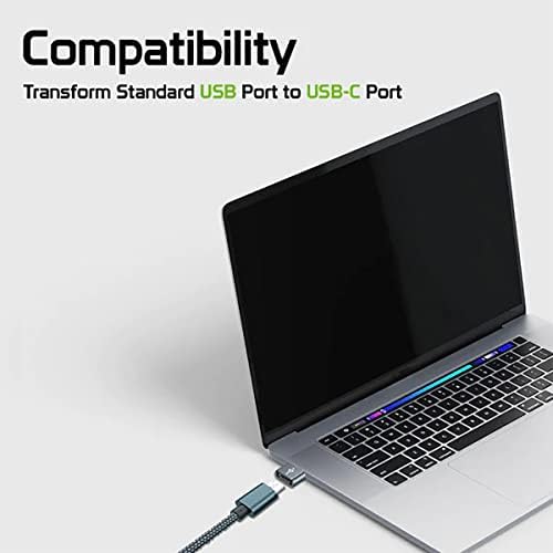Бърз USB адаптер-C за свързване към USB-порт, който е съвместим с вашите Bang & OLUFSEN Beoplay H9 за зарядни устройства, синхронизация, OTG-устройства, като клавиатура, мишка, Zip, гей