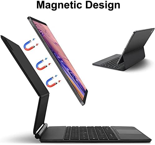 HAODEE Smart Magic Keyboard за iPad Air 5 10,9-инчов калъф-хастар за клавиатура (Цвят: синьо небе, размер: Pro 11)
