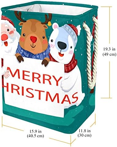 Голяма Кутия за съхранение на Unicey Santa Claus с Снеговиком за Баня, Спални, Дом, Организиране на детски играчки и Дрехи