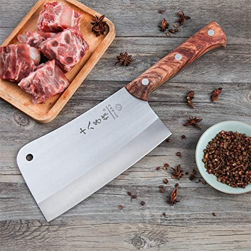 Тежкотоварни Мясницкий Нож SHI БА ДЗЪ ZUO за Раздробяване на Кости, Трайни Кухненски Нож