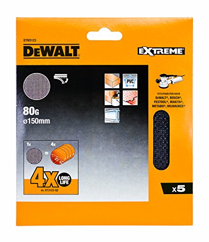 Шлифовъчни дискове Dewalt DTM3123QZ 150 мм, 80 г РОС (опаковка от 5 броя)